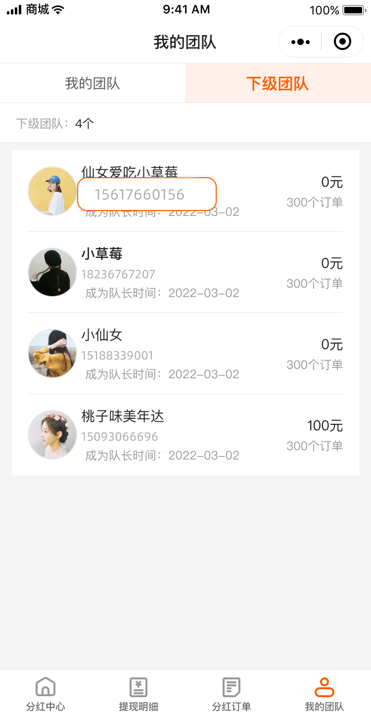 倍琢商城团队分红